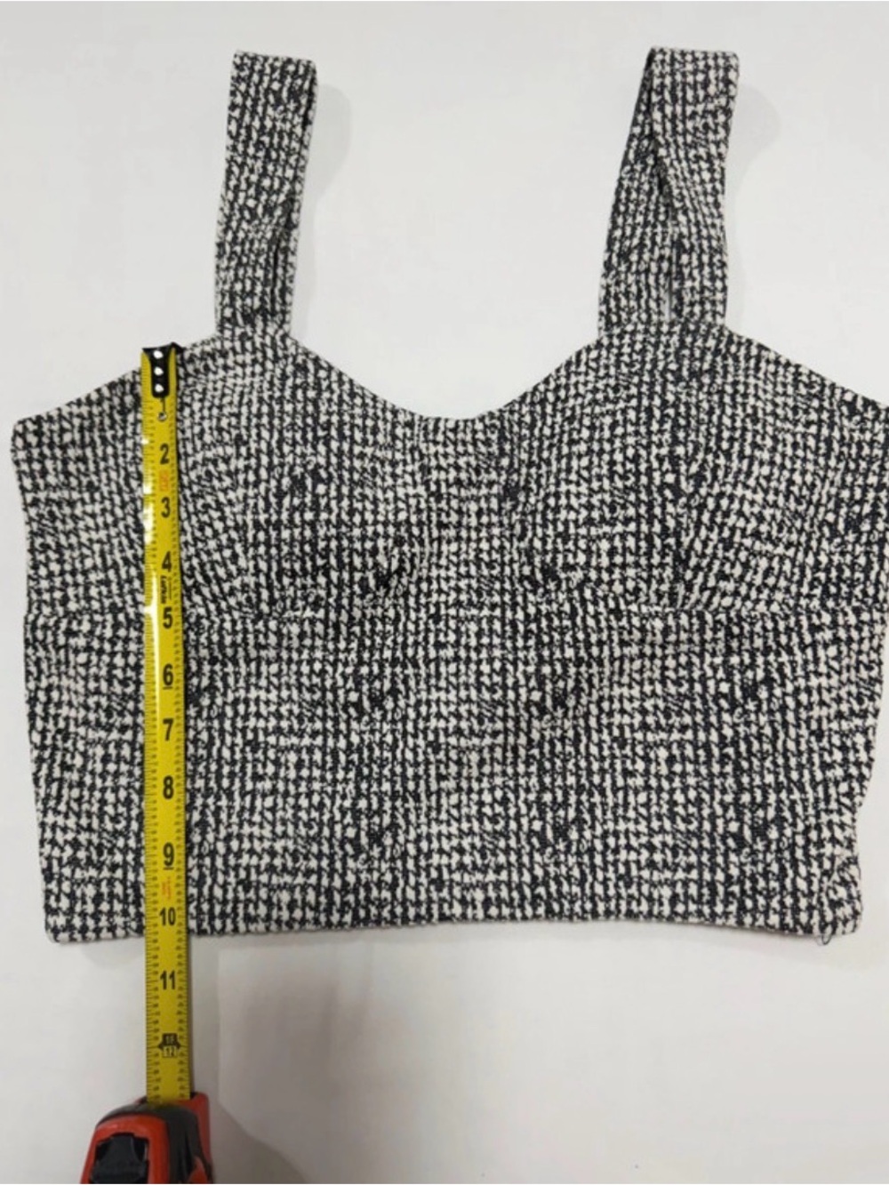 NWT Anthropologie Houndstooth Bustier Crop Top - Size M - Picture 7 of 8